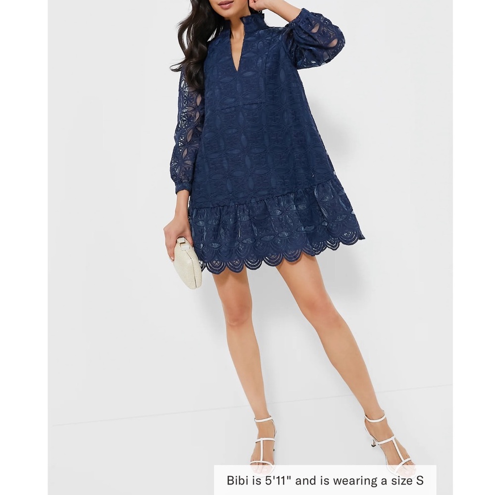 Tuckernuck Navy Blue Lace Dress